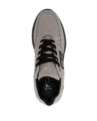 Baskets basses en cuir grises Giuseppe Zanotti