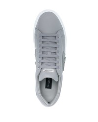 Baskets basses en cuir grises Philipp Plein