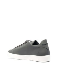 Baskets basses en cuir grises Philipp Plein