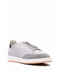 Baskets basses en cuir grises Brunello Cucinelli