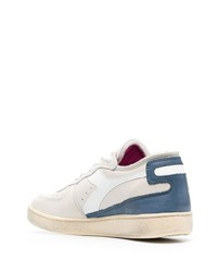 Baskets basses en cuir grises Diadora