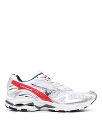 Baskets basses en cuir grises Mizuno