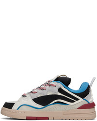 Baskets basses en cuir grises Li-Ning