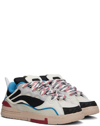 Baskets basses en cuir grises Li-Ning