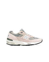 Baskets basses en cuir grises New Balance