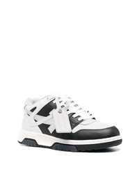 Baskets basses en cuir grises Off-White