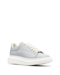 Baskets basses en cuir grises Alexander McQueen