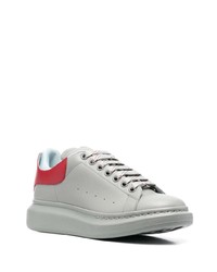 Baskets basses en cuir grises Alexander McQueen