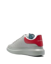 Baskets basses en cuir grises Alexander McQueen