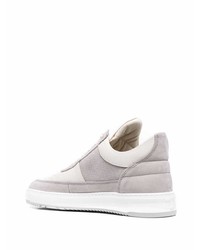 Baskets basses en cuir grises Filling Pieces