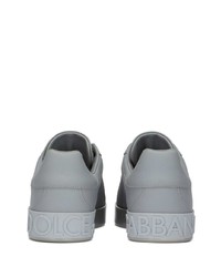 Baskets basses en cuir grises Dolce & Gabbana
