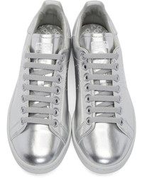 Baskets basses en cuir grises Adidas By Raf Simons