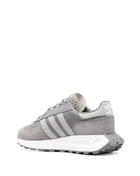 Baskets basses en cuir grises adidas