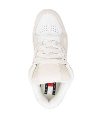 Baskets basses en cuir grises Tommy Jeans