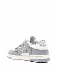 Baskets basses en cuir grises Amiri