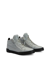 Baskets basses en cuir grises Giuseppe Zanotti