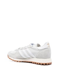 Baskets basses en cuir grises adidas