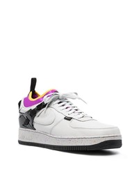 Baskets basses en cuir grises Nike