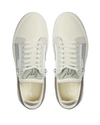 Baskets basses en cuir grises Giuseppe Zanotti