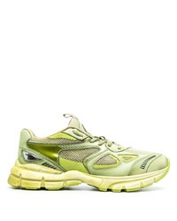 Baskets basses en cuir imprimé tie-dye olive