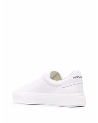 Baskets basses en cuir imprimées blanches et noires Givenchy