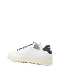 Baskets basses en cuir imprimées blanches et noires Off-White