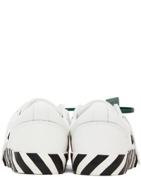 Baskets basses en cuir imprimées blanches et noires Off-White