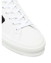 Baskets basses en cuir imprimées blanches et noires Givenchy