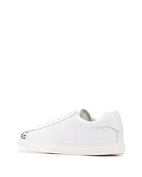 Baskets basses en cuir imprimées blanches et noires DSQUARED2