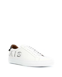 Baskets basses en cuir imprimées blanches et noires Givenchy