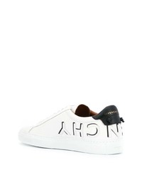 Baskets basses en cuir imprimées blanches et noires Givenchy