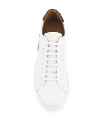 Baskets basses en cuir imprimées blanches et noires Givenchy