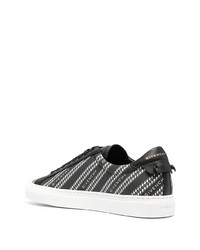 Baskets basses en cuir imprimées blanches et noires Givenchy