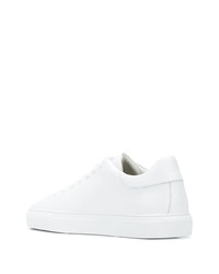 Baskets basses en cuir imprimées blanches et noires Moschino