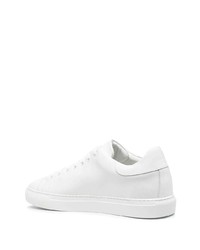 Baskets basses en cuir imprimées blanches et noires Moschino