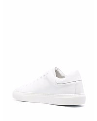 Baskets basses en cuir imprimées blanches et noires Moschino