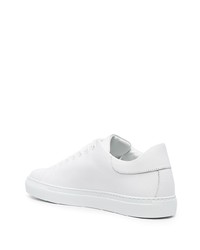 Baskets basses en cuir imprimées blanches et noires Moschino