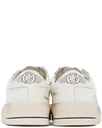 Baskets basses en cuir imprimées blanches et noires Golden Goose