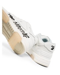 Baskets basses en cuir imprimées blanches et noires Off-White