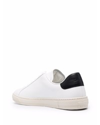 Baskets basses en cuir imprimées blanches et noires Paul Smith