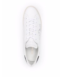 Baskets basses en cuir imprimées blanches et noires Paul Smith