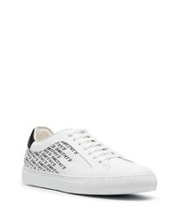 Baskets basses en cuir imprimées blanches et noires Paul Smith