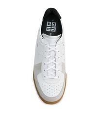 Baskets basses en cuir imprimées blanches et noires Givenchy