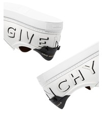 Baskets basses en cuir imprimées blanches et noires Givenchy