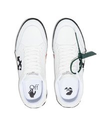 Baskets basses en cuir imprimées blanches et noires Off-White