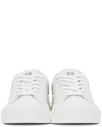 Baskets basses en cuir imprimées blanches et noires Givenchy