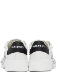 Baskets basses en cuir imprimées blanches et noires Givenchy