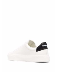 Baskets basses en cuir imprimées blanches et noires Givenchy