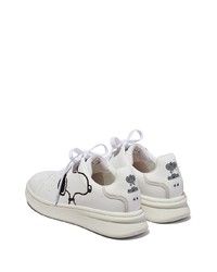 Baskets basses en cuir imprimées blanches et noires Marc Jacobs