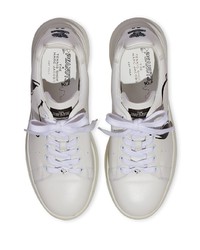 Baskets basses en cuir imprimées blanches et noires Marc Jacobs